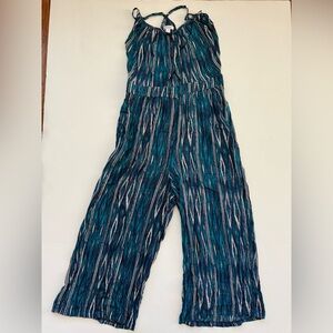 Boho Wide Leg Romper with Pockets – Size Small
